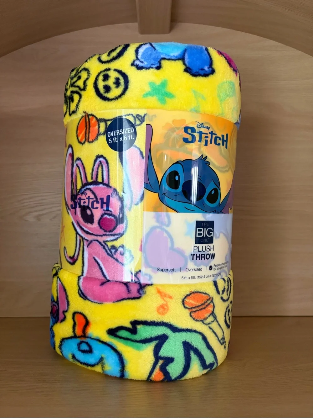 ✨$15✨NWT•Disney Stitch Supersoft Oversized Plush Throw Blanket | 5’x6’